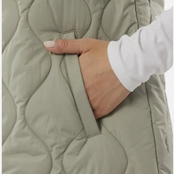 32 Degrees Women's Oversized Quilted Vest - Gray Size L - Picture 4 of 9